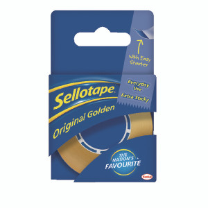 SE04993 Sellotape Original Golden Tape 18mmx25m Pack 8 1569069