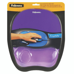 BB91441 Fellowes Crystals Gel Mouse Pad Purple 9144103 BB91441 Fellowes Crystals Gel Mouse Pad Purple 9144103