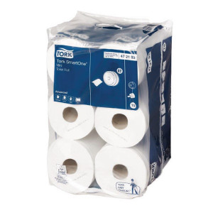 SCA05413 Tork T9 SmartOne Mini Toilet Roll 2-Ply 620 Sheets Pack 12 472193 SCA05413 Tork T9 SmartOne Mini Toilet Roll 2-Ply 620 Sheets Pack 12 472193