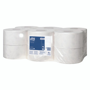 SCA89996 Tork T2 Mini Jumbo Toilet Roll 2-Ply Pack 12 120238 SCA89996 Tork T2 Mini Jumbo Toilet Roll 2-Ply Pack 12 120238