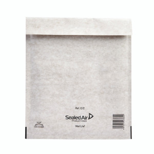 MQ02005 Mail Lite Bubble Lined Postal Bag Size E 2 220x260mm White Pack 100 MLW E 2