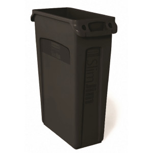 RU18635 Rubbermaid Slim Jim Venting Channel Container 87 Litre Black 3540-60-BLA RU18635 Rubbermaid Slim Jim Venting Channel Container 87 Litre Black 3540-60-BLA