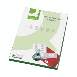 KF02250 Q-Connect Multipurpose Labels 99 1x34mm 16 Per Sheet White Pack 8000 KF02250