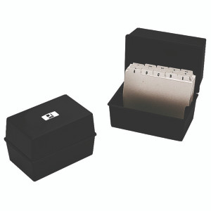 KF10020 Q-Connect Card Index Box 203 x 127mm Black KF10020 KF10020 Q-Connect Card Index Box 203 x 127mm Black KF10020