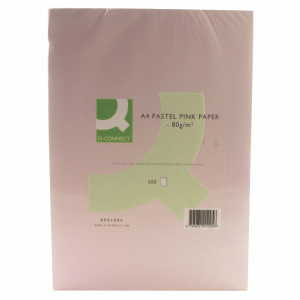 KF01095 Q-Connect Copier Coloured A4 Paper 80gsm Pink Ream Pack 500 KF01095 KF01095 Q-Connect Copier Coloured A4 Paper 80gsm Pink Ream Pack 500 KF01095