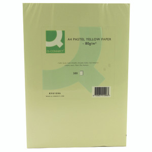 KF01096 Q-Connect Copier Coloured A4 Paper 80gsm Yellow Ream Pack 500 KF01096 KF01096 Q-Connect Copier Coloured A4 Paper 80gsm Yellow Ream Pack 500 KF01096