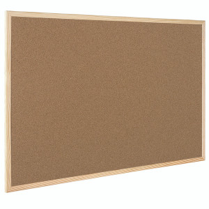 KF03567 Q-Connect Lightweight Cork Noticeboard 600x900mm KF03567