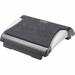 KF20075 Q-Connect Ergonomic Foot Rest Black Silver KF20075 KF20075 Q-Connect Ergonomic Foot Rest Black Silver KF20075