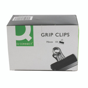 KF01290 Q-Connect Grip Clip 70mm Black Pack 10 KF01290 KF01290 Q-Connect Grip Clip 70mm Black Pack 10 KF01290