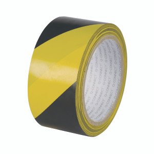 KF04383 Q-Connect Yellow Black Hazard Tape Pack 6 KF04383