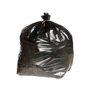 KF73376 2Work Heavy Duty Refuse Sack Black Pack 200 KF73376