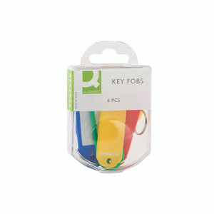 KF02036Q Q-Connect Key Fobs Assorted Pack 6 KF02036Q Q-Connect Key Fobs Assorted Pack 6