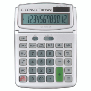 KF15758 Q-Connect Large Table Top 12 Digit Calculator Grey KF15758 KF15758 Q-Connect Large Table Top 12 Digit Calculator Grey KF15758