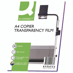 KF00533 Q-Connect Laser Copier Over Head Projection Film Pack 50 KF00533 KF00533 Q-Connect Laser Copier Over Head Projection Film Pack 50 KF00533