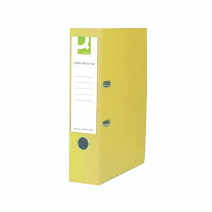 KF01476 Q-Connect 70mm Lever Arch File Polypropylene Foolscap Yellow Pack 10 KF01476 KF01476 Q-Connect 70mm Lever Arch File Polypropylene Foolscap Yellow Pack 10 KF01476