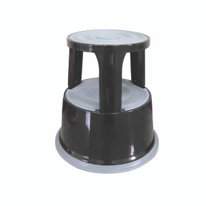 KF04845 Q-Connect Metal Step Stool Black KF04845 KF04845 Q-Connect Metal Step Stool Black KF04845