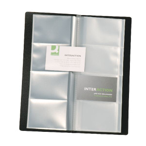 KF03664 Q-Connect Polypropylene Name Business Card Holder 160 Card Black KF03664 KF03664 Q-Connect Polypropylene Name Business Card Holder 160 Card Black KF03664