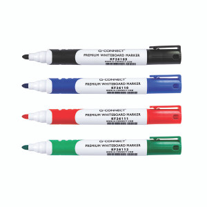 KF26113 Q-Connect Premium Whiteboard Marker Bullet Tip Assorted Pack 4 KF26113 KF26113 Q-Connect Premium Whiteboard Marker Bullet Tip Assorted Pack 4 KF26113
