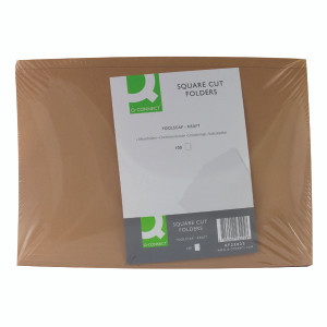 KF23025 Q-Connect Kraft Square Cut Folder 170gsm Foolscap Buff Pack 100 KF23025 KF23025 Q-Connect Kraft Square Cut Folder 170gsm Foolscap Buff Pack 100 KF23025