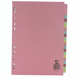 KF01517 Q-Connect 20-Part Subject Divider Multi-punched A4 KF01517 KF01517 Q-Connect 20-Part Subject Divider Multi-punched A4 KF01517
