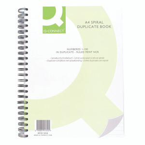 KF01342 Q-Connect Feint Ruled Wirebound Duplicate Book A4 KF01342 KF01342 Q-Connect Feint Ruled Wirebound Duplicate Book A4 KF01342