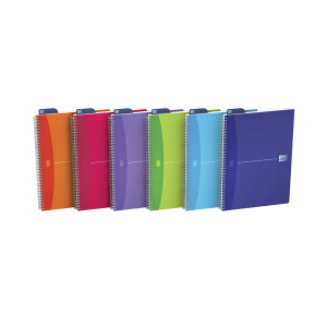 JD66618 Oxford Poly Translucent Wirebound Notebook A4 Assorted Pack 5 100104241 JD66618 Oxford Poly Translucent Wirebound Notebook A4 Assorted Pack 5 100104241
