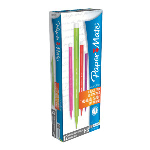 GL01445 PaperMate Non-Stop Automatic Pencils 0 7 HB Neon Pack 12 1906125 GL01445 PaperMate Non-Stop Automatic Pencils 0 7 HB Neon Pack 12 1906125