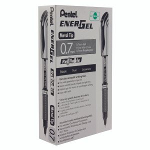 PE19759 Pentel EnerGel Xm Rollerball Pen Medium Black Pack 12 BL57-A PE19759 Pentel EnerGel Xm Rollerball Pen Medium Black Pack 12 BL57-A