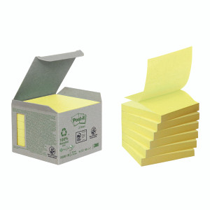 3M27405 Post-it Recycled Z-Notes 76 x 76mm Canary Yellow Pack 6 R330-1B 3M27405 Post-it Recycled Z-Notes 76 x 76mm Canary Yellow Pack 6 R330-1B