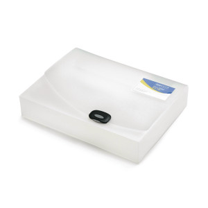 HT17041 Rapesco Rigid Wallet Box File 60mm A4 Clear 60mm capacity holds up 600 sheets 0714 HT17041 Rapesco Rigid Wallet Box File 60mm A4 Clear 60mm capacity holds up 600 sheets 0714