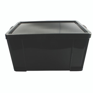 RUP80468 Really Useful 84L Recycled Plastic Storage Box Black 84Black R RUP80468 Really Useful 84L Recycled Plastic Storage Box Black 84Black R