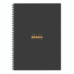 GH15280 Rhodia Business A4 Book Wirebound Hardback 160 Pages Black Pack 3 119232C GH15280 Rhodia Business A4 Book Wirebound Hardback 160 Pages Black Pack 3 119232C