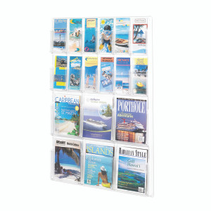 GU56000 Safco 18 Pocket Deluxe Combination Magazine Pamphlet Rack 5600CL GU56000 Safco 18 Pocket Deluxe Combination Magazine Pamphlet Rack 5600CL