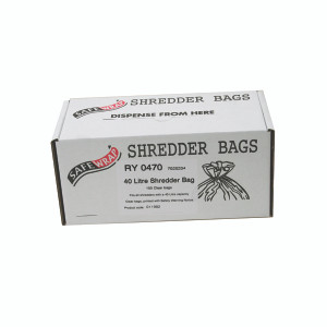 RY19821 Safewrap Shredder Bag 40 Litre Pack 100 RY0470