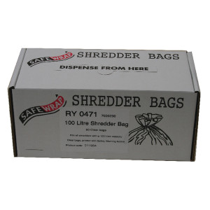 RY19841 Safewrap Shredder Bag 100 Litre Pack 50 RY0471