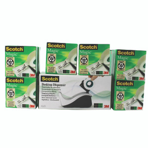 3M34916 Scotch Magic Tape 810 19mm x 33m Pack 16 with Free Dispenser 8-1933R16060 3M34916 Scotch Magic Tape 810 19mm x 33m Pack 16 with Free Dispenser 8-1933R16060