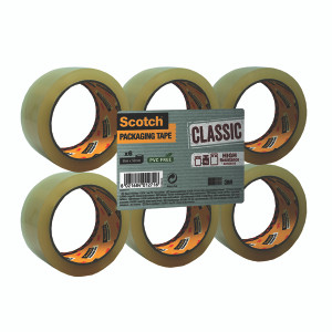 3M68304 Scotch Clear Packaging Tape Polypropylene 50mmx66m Pack 6 C5066SF6 3M68304 Scotch Clear Packaging Tape Polypropylene 50mmx66m Pack 6 C5066SF6