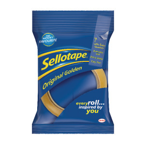 SE04995 Sellotape Original Golden Tape 18mmx66m Pack 16 1443252 SE04995 Sellotape Original Golden Tape 18mmx66m Pack 16 1443252