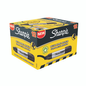 GL94985 Sharpie Permanent Marker XL Chisel Tip Black Pack 12 S0949850 GL94985 Sharpie Permanent Marker XL Chisel Tip Black Pack 12 S0949850