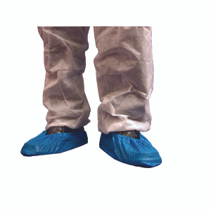 HEA00375 Shield Overshoes 14 inch Blue CPE embossed non-slip use Pack 2000 DF01 HEA00375 Shield Overshoes 14 inch Blue CPE embossed non-slip use Pack 2000 DF01