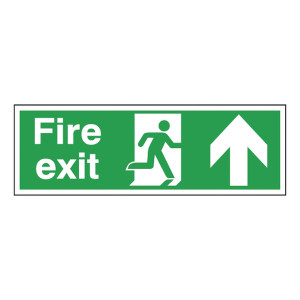 SR71168 Safety Sign Fire Exit Up 150x450mm Self-Adhesive EB09A S SR71168 Safety Sign Fire Exit Up 150x450mm Self-Adhesive EB09A S