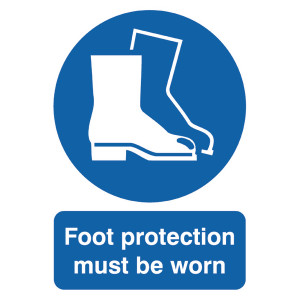 SR11233 Safety Sign Foot Protection Must be Worn A4 PVC MA01450R SR11233 Safety Sign Foot Protection Must be Worn A4 PVC MA01450R