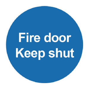 SR11227 Safety Sign Fire Door Keep Shut 100x100mm PVC FR07002R SR11227 Safety Sign Fire Door Keep Shut 100x100mm PVC FR07002R