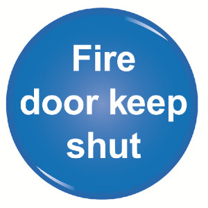 SR11245 Domed Sign Fire Door Keep Shut Symbol 60mm RDS9 SR11245 Domed Sign Fire Door Keep Shut Symbol 60mm RDS9