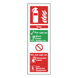 SR71132 Safety Sign Fire Extinguisher Water 280x90mm Self-Adhesive F200 S SR71132 Safety Sign Fire Extinguisher Water 280x90mm Self-Adhesive F200 S