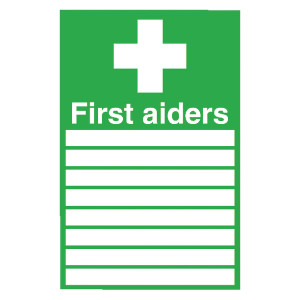 SR11148 Safety Sign First Aiders 300x200mm PVC FA01926R SR11148 Safety Sign First Aiders 300x200mm PVC FA01926R
