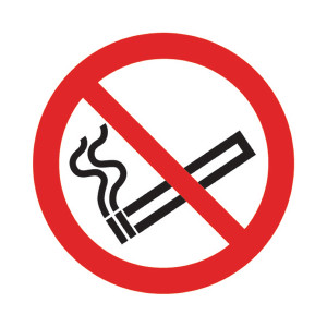 SR11177 Safety Sign No Smoking Symbol 50x50mm Self-Adhesive PH04739S