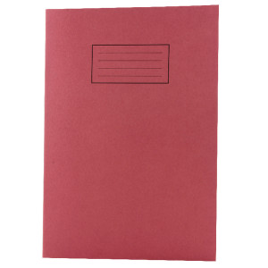 SV43508 Silvine Exercise Book Ruled with Margin A4 Red Pack 10 EX107 SV43508 Silvine Exercise Book Ruled with Margin A4 Red Pack 10 EX107