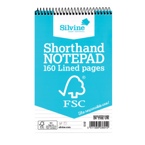 SV43691 Silvine Envrion Shorthand Notebook 127x203mm Pack 10 FSC160 SV43691 Silvine Envrion Shorthand Notebook 127x203mm Pack 10 FSC160