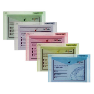SK01579 Snopake Polyfile Classic Foolscap Assorted Pack 5 10087 SK01579 Snopake Polyfile Classic Foolscap Assorted Pack 5 10087